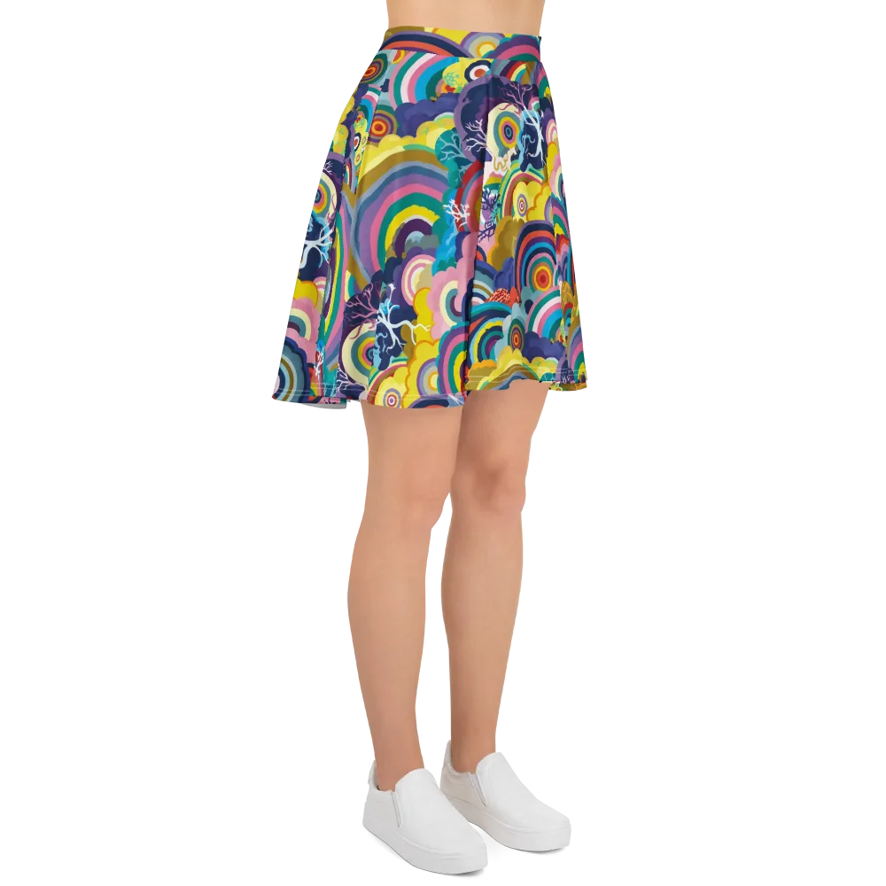 Prismwood Reverie on Skater Skirt — Right