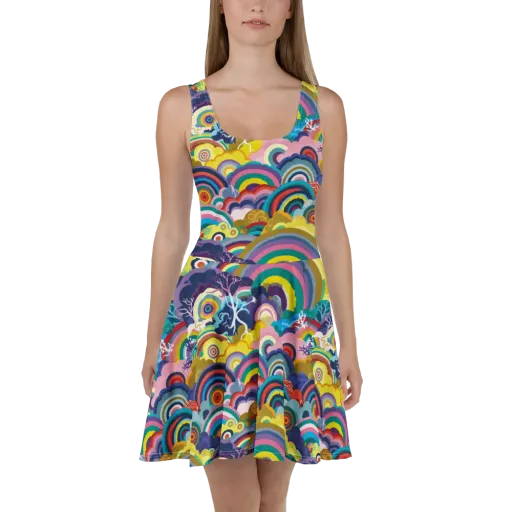 Prismwood Reverie on a Skater Dress