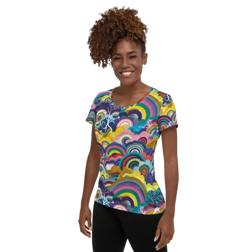 Prismwood Reverie on a Women's Athletic T-Shirt