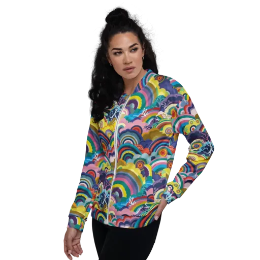 Prismwood Reverie on a Bomber Jacket