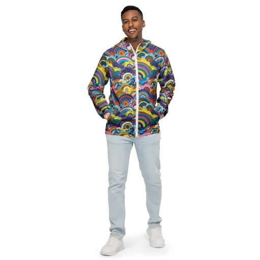 Prismwood Reverie on a Men's Windbreaker