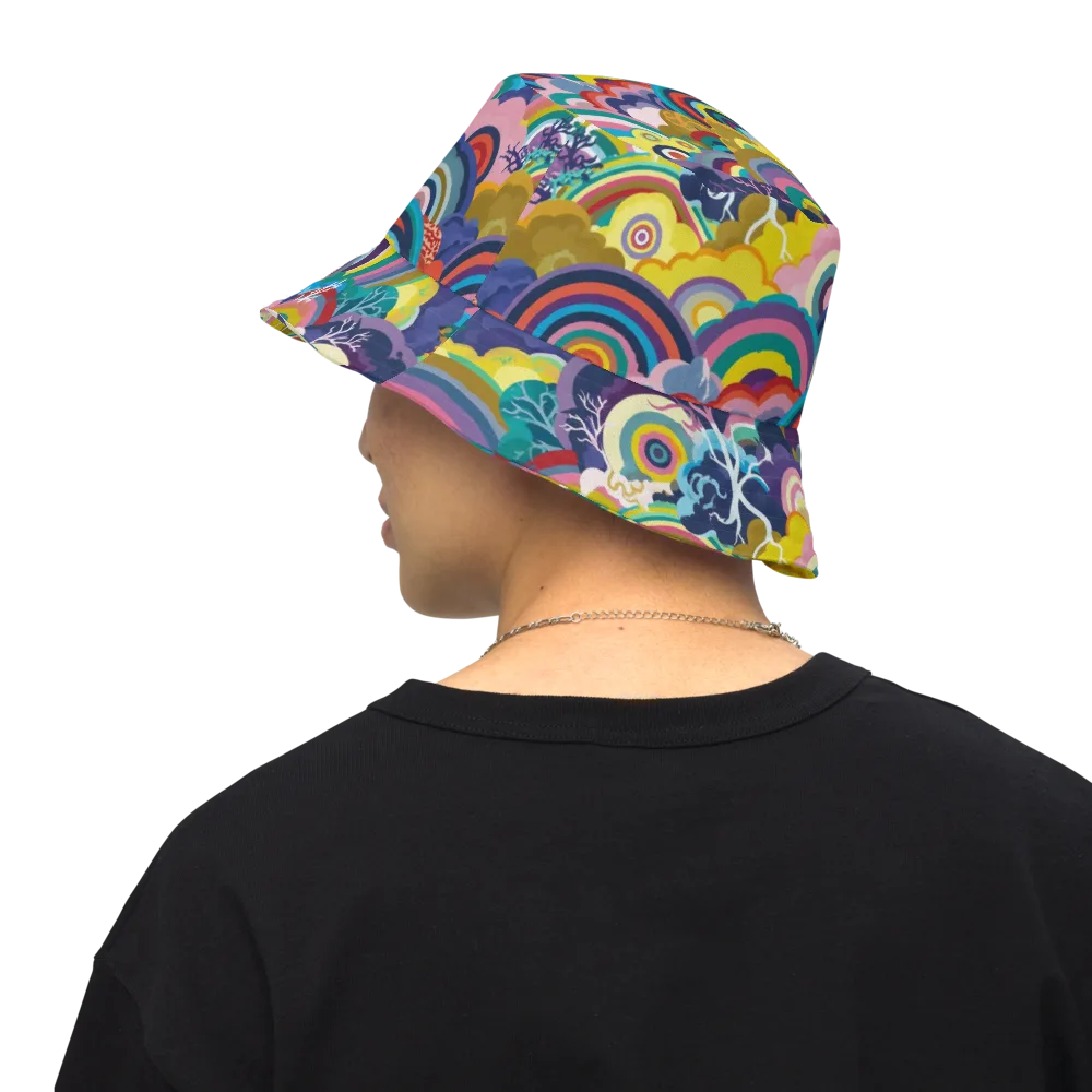 Prismwood Reverie on Reversible Bucket Hat — Back Inside