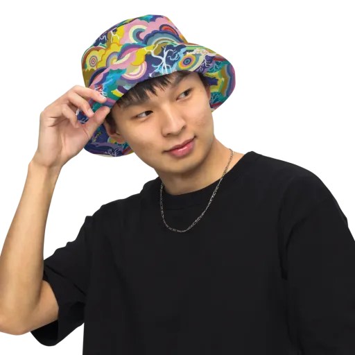 Prismwood Reverie on a Reversible Bucket Hat