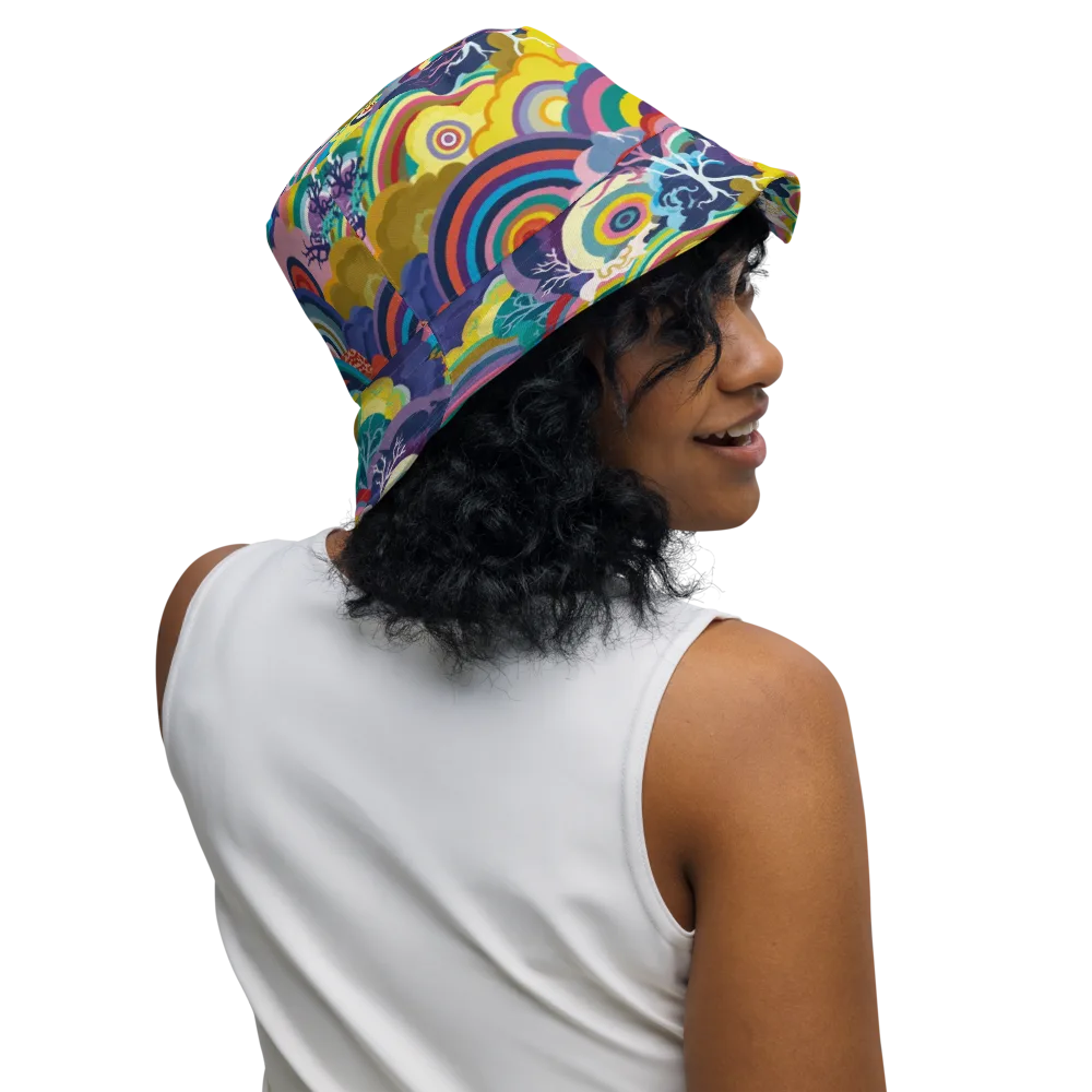 Prismwood Reverie on Reversible Bucket Hat — Right Outside