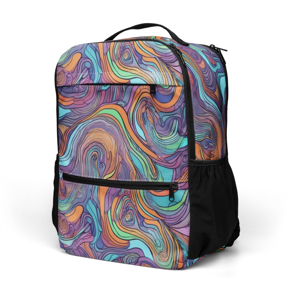 Tidal Psychedelia on Utility Backpack — Left Front
