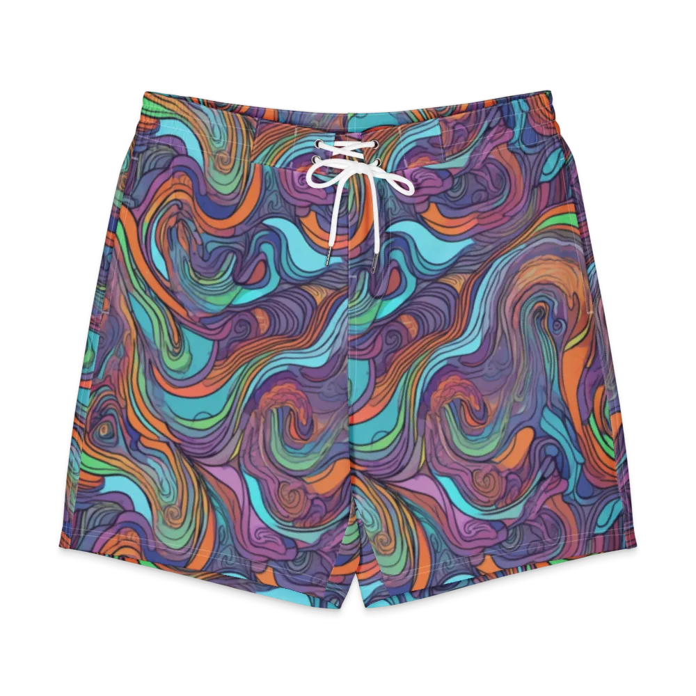 Tidal Psychedelia on Men's Board Shorts — Front