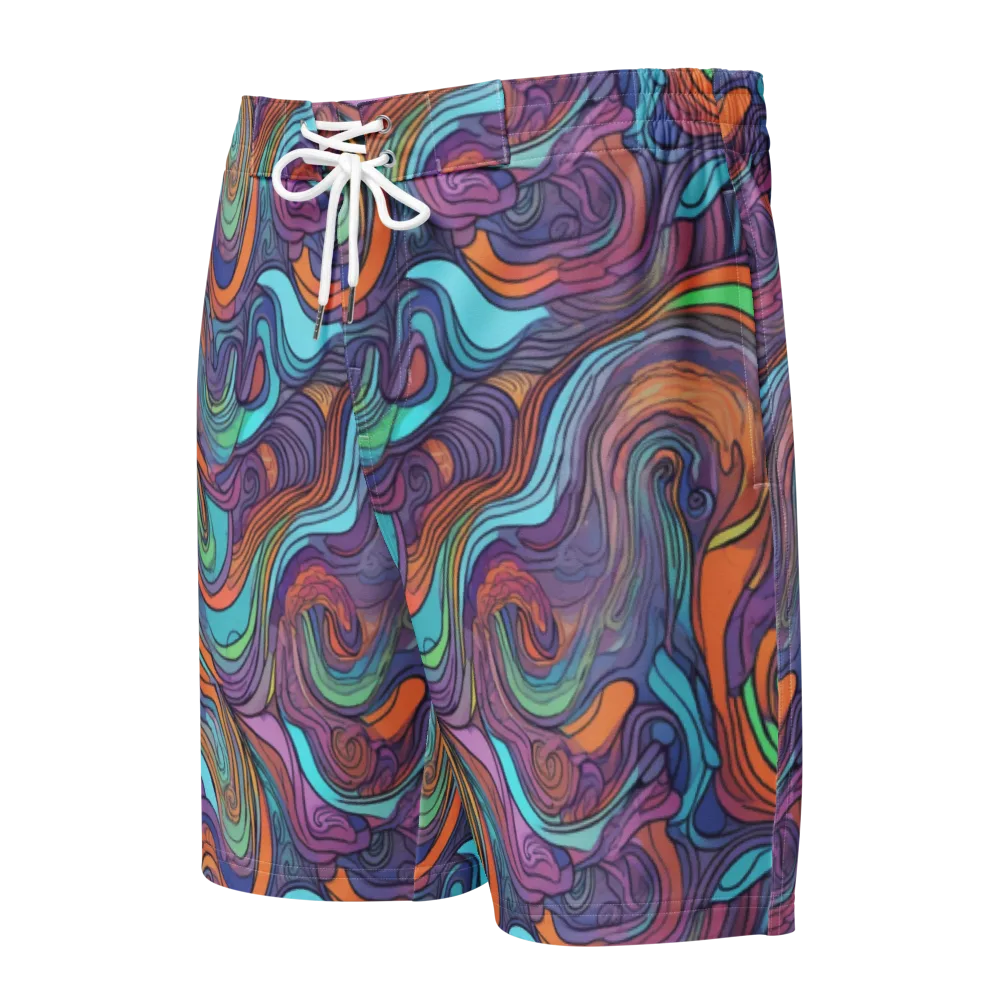 Tidal Psychedelia on Men's Board Shorts — Front
