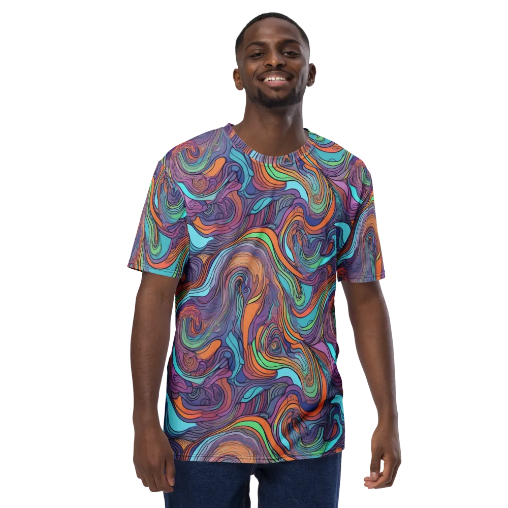 Tidal Psychedelia on Men's Crew Neck T-Shirt — Front