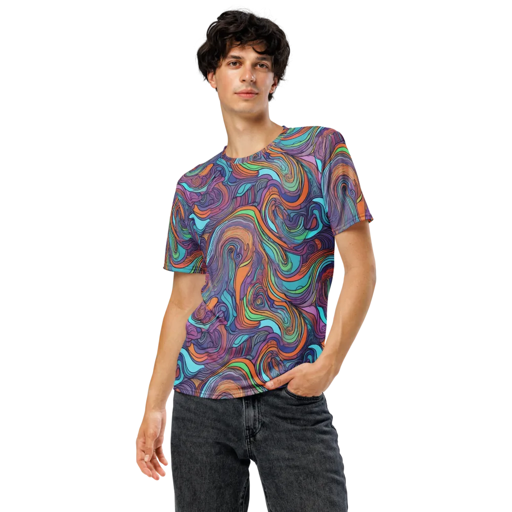 Tidal Psychedelia on Men's Crew Neck T-Shirt — Front