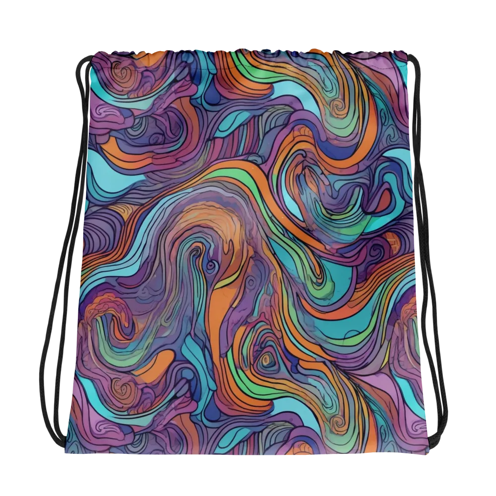 Tidal Psychedelia on Drawstring Bag — Photo