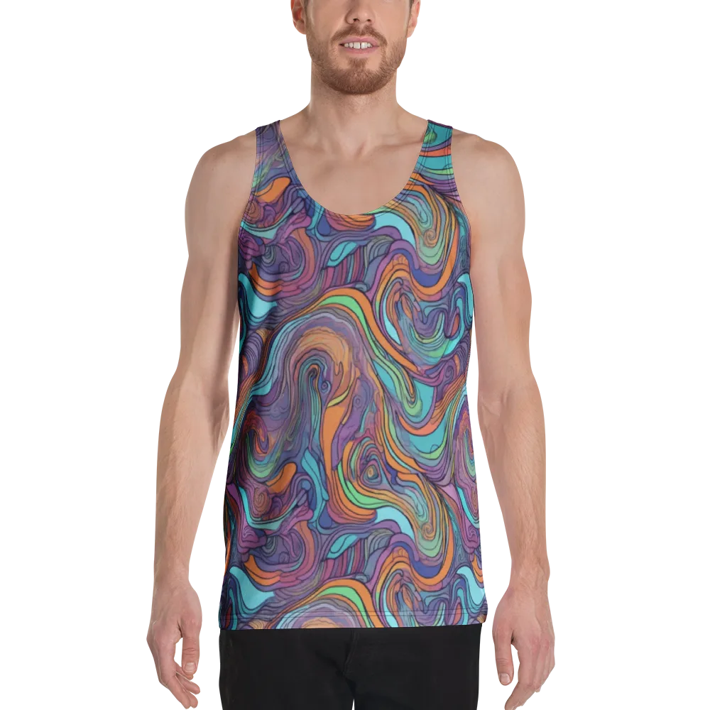 Tidal Psychedelia on Men's Tank Top — Front