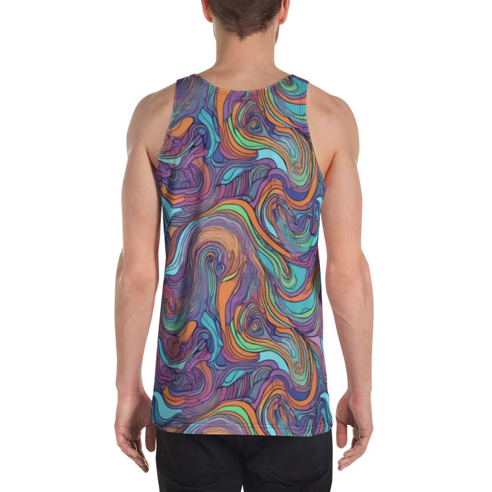 Tidal Psychedelia on Men's Tank Top — Back