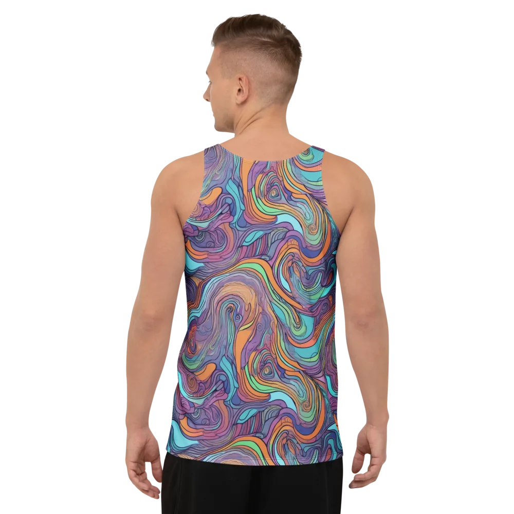 Tidal Psychedelia on Men's Tank Top — Back