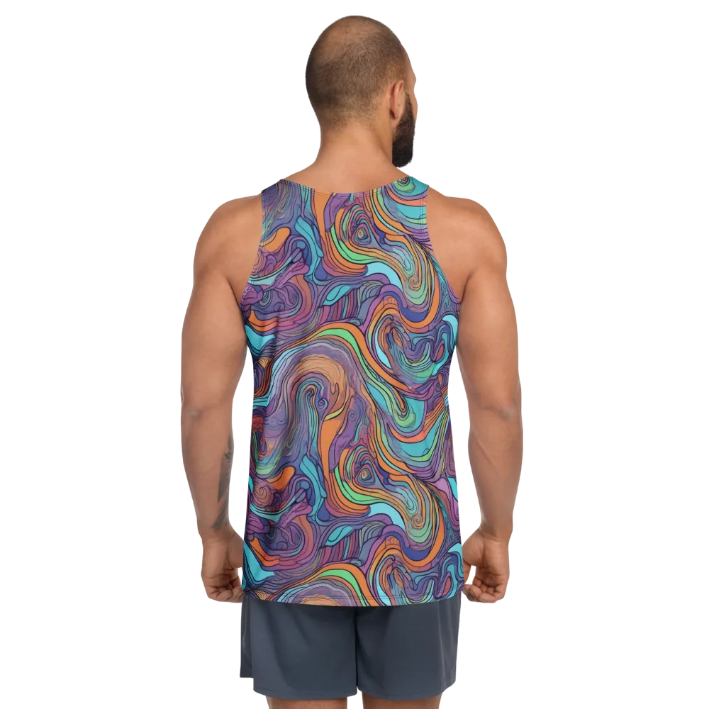 Tidal Psychedelia on Men's Tank Top — Back