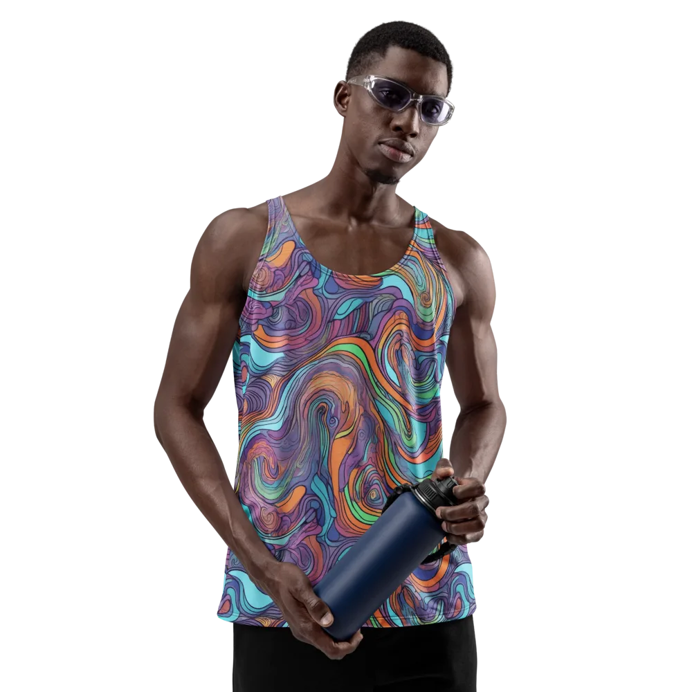Tidal Psychedelia on Men's Tank Top — Front