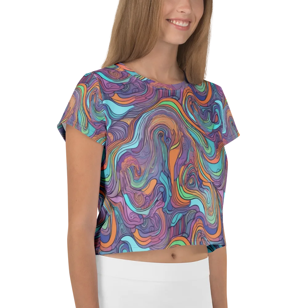 Tidal Psychedelia on Crop Tee — Right