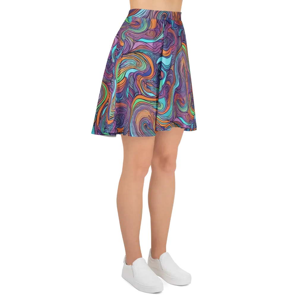 Tidal Psychedelia on Skater Skirt — Right