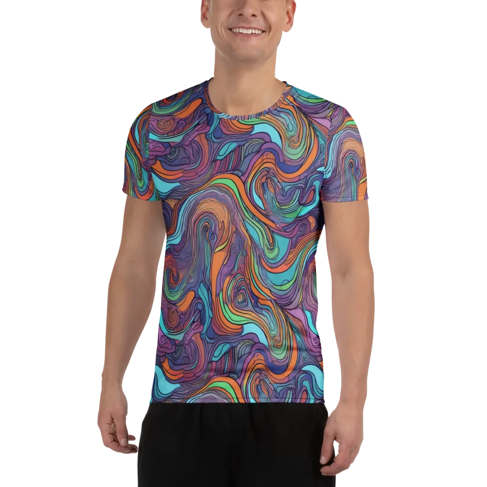Tidal Psychedelia on Men's Athletic T-Shirt — Front