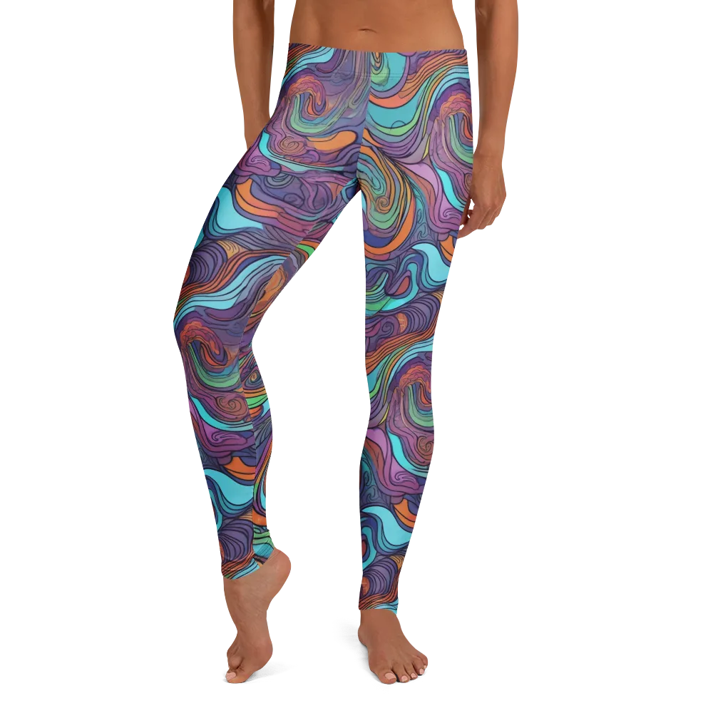 Tidal Psychedelia on Leggings — Front