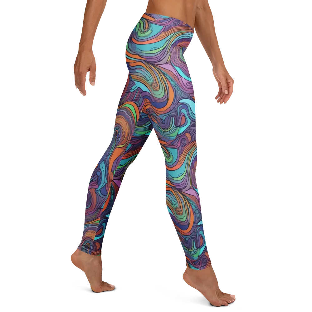 Tidal Psychedelia on Leggings — Right