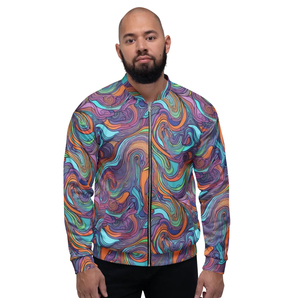 Tidal Psychedelia on Bomber Jacket — Front