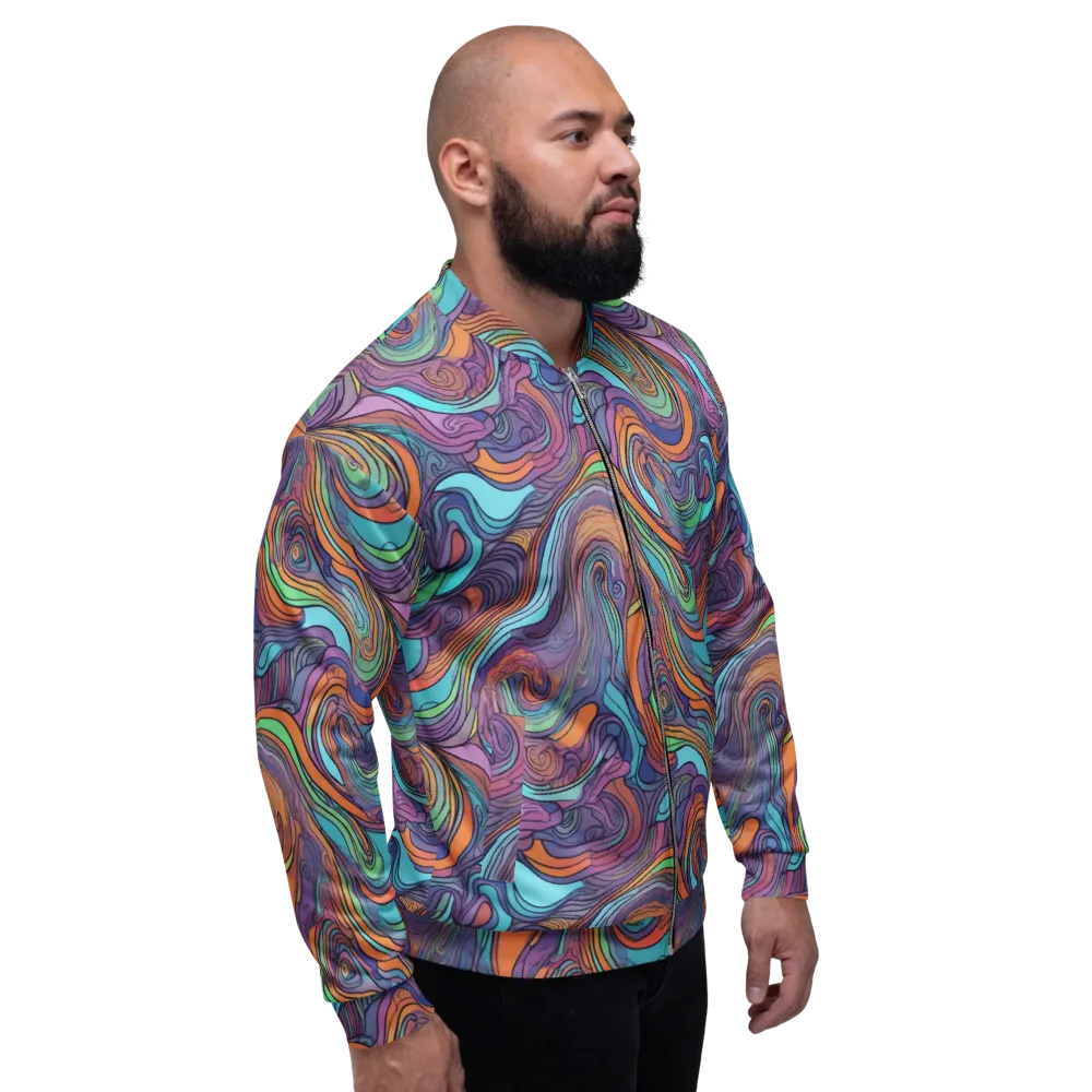 Tidal Psychedelia on Bomber Jacket — Right