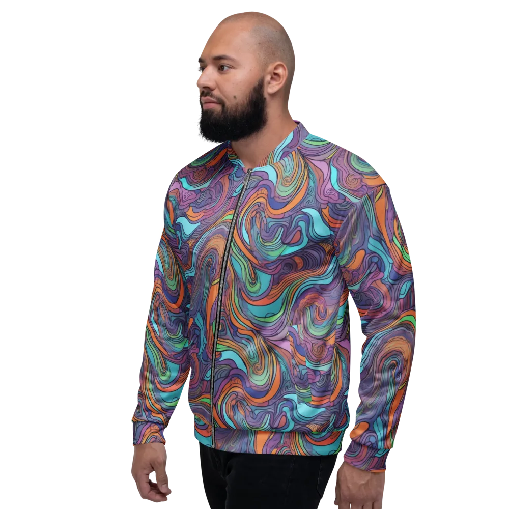 Tidal Psychedelia on Bomber Jacket — Left