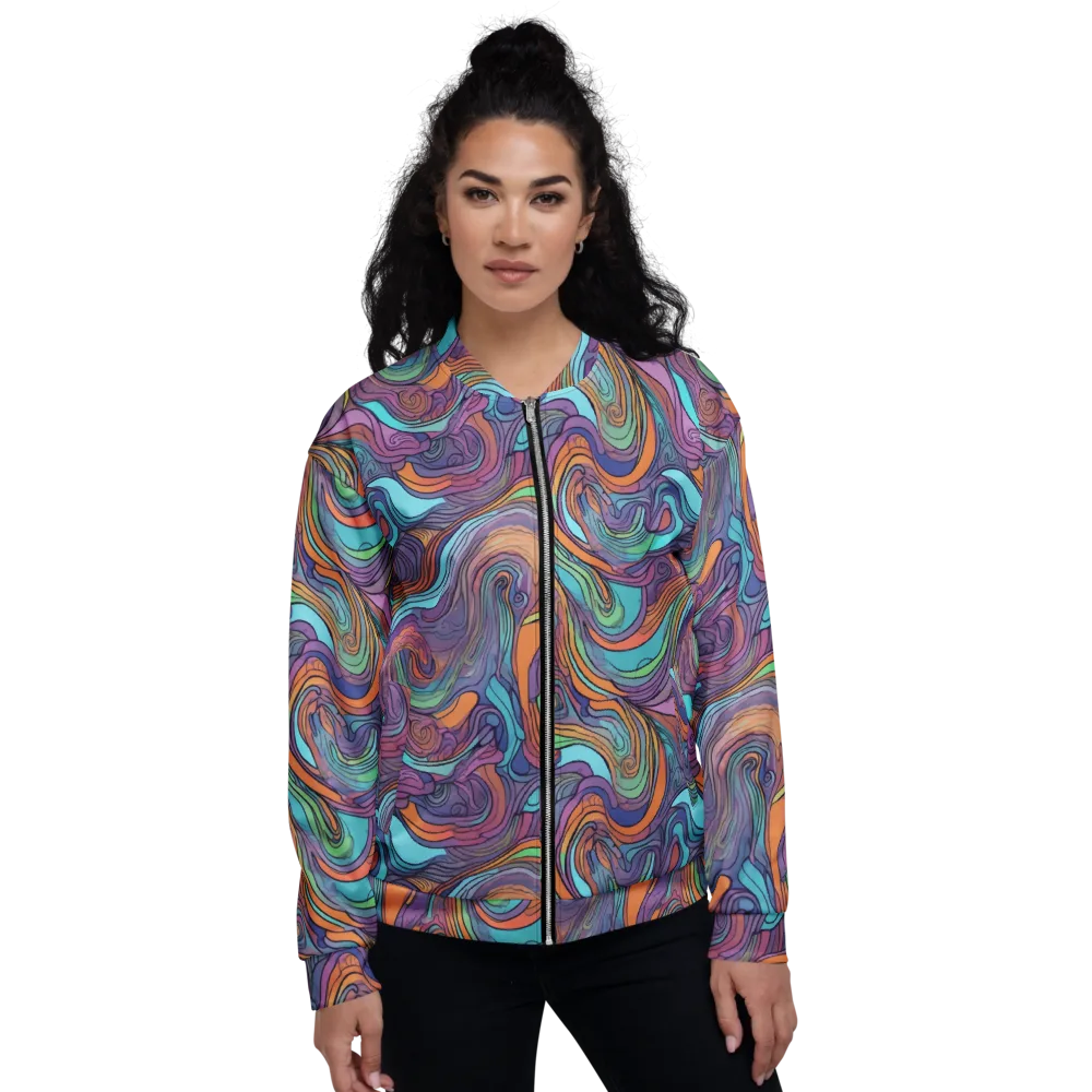 Tidal Psychedelia on Bomber Jacket — Front