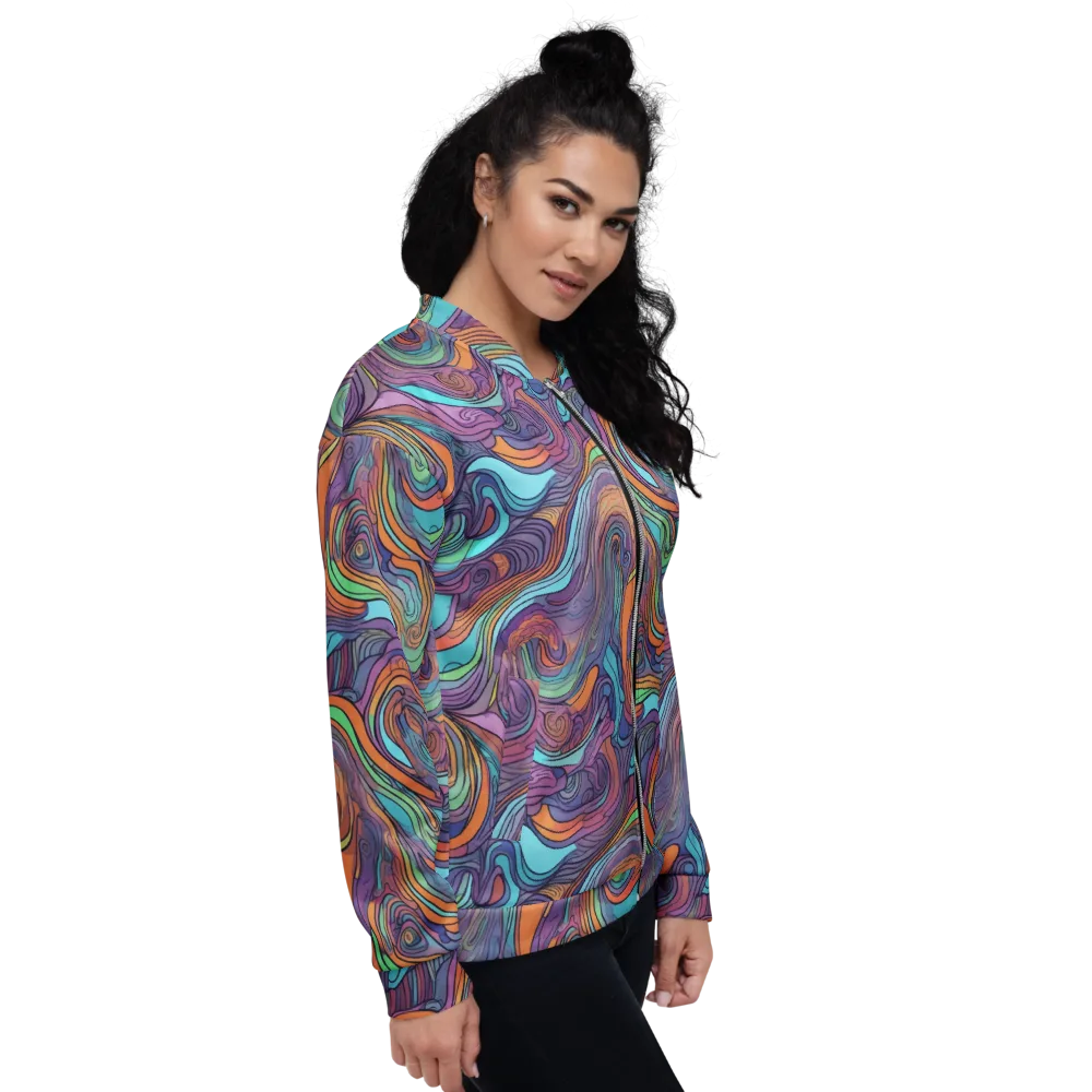 Tidal Psychedelia on Bomber Jacket — Right