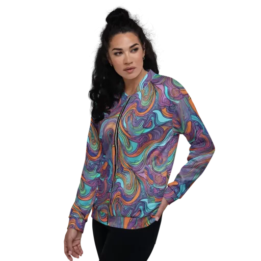 Tidal Psychedelia on a Bomber Jacket