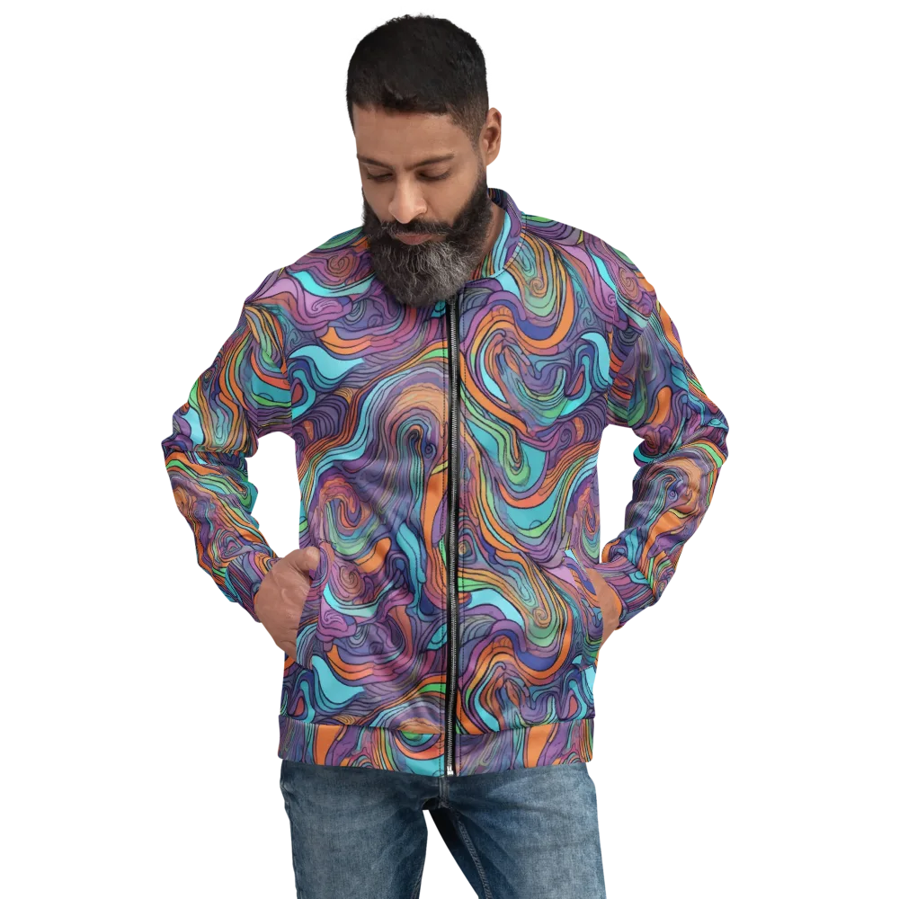 Tidal Psychedelia on Bomber Jacket — Front
