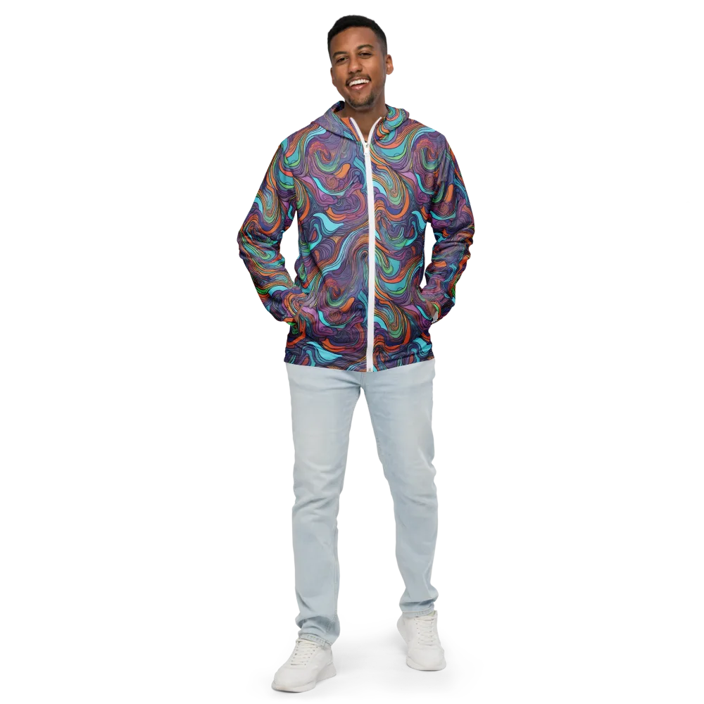 Tidal Psychedelia on Men's Windbreaker — Front