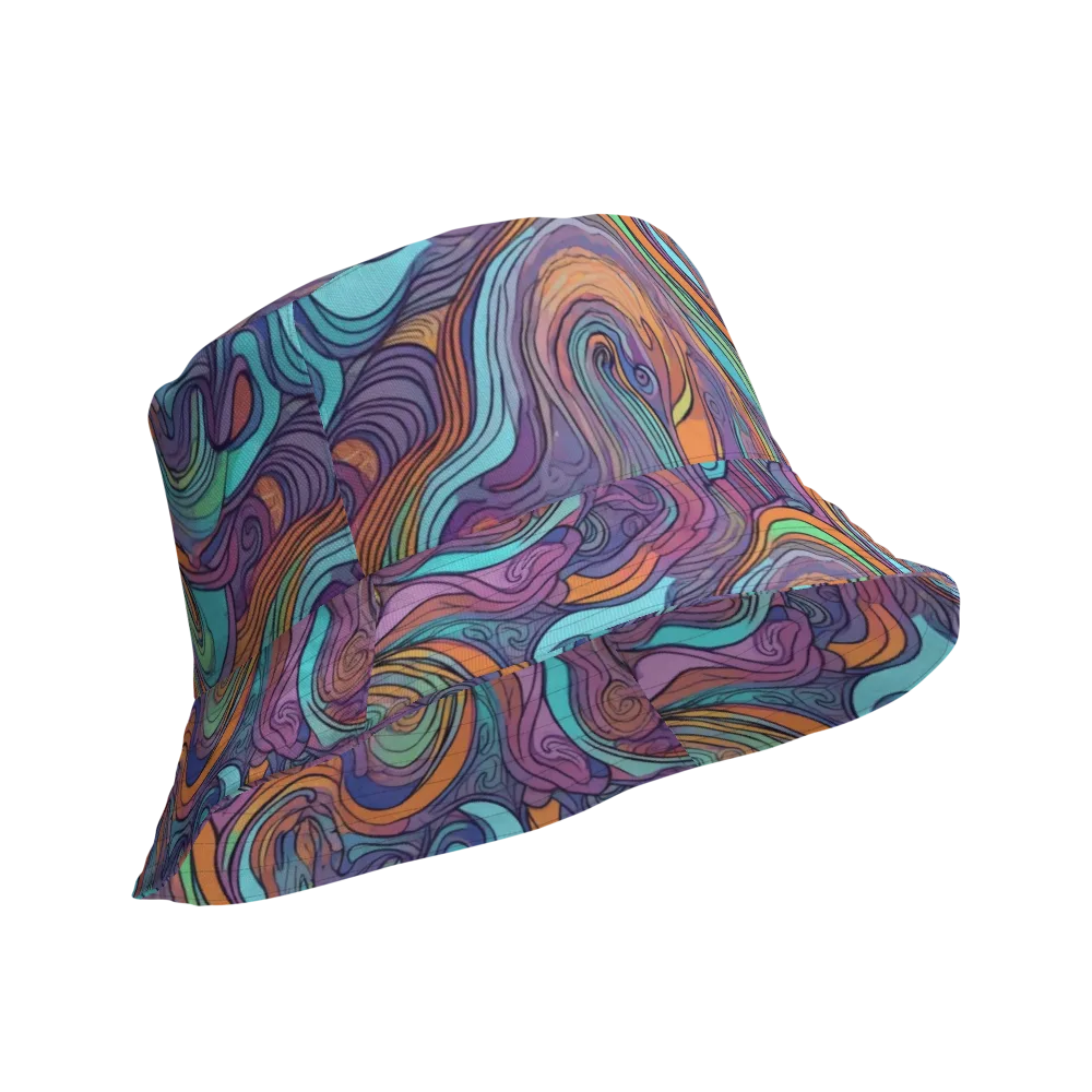 Tidal Psychedelia on Reversible Bucket Hat — Product details Outside