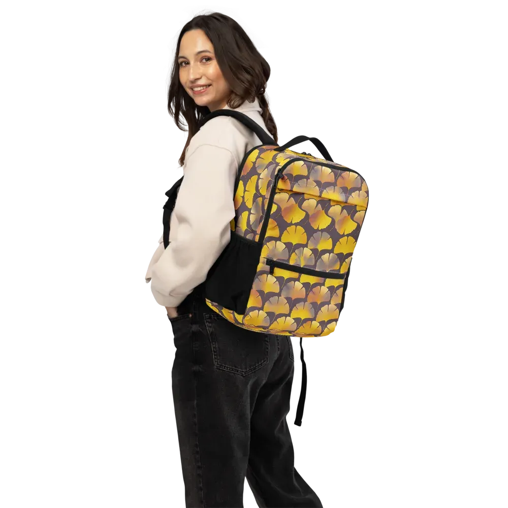 Gilded Ginkgo on Utility Backpack — Back