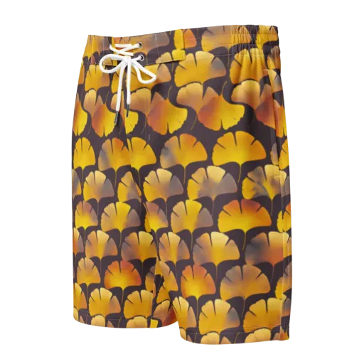 Gilded Ginkgo on a Men's Board Shorts