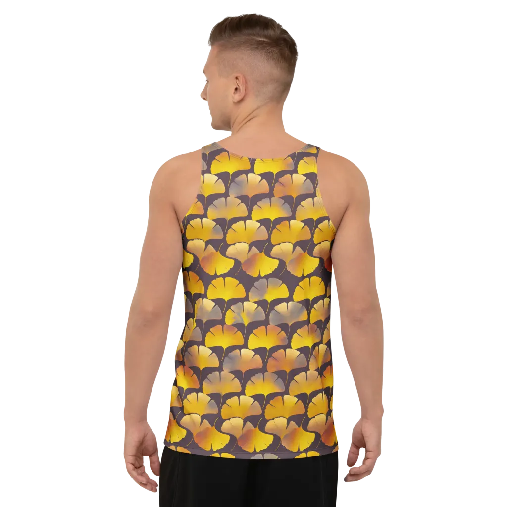 Gilded Ginkgo on Men's Tank Top — Back