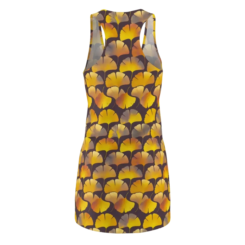 Gilded Ginkgo on Racerback Dress — Back