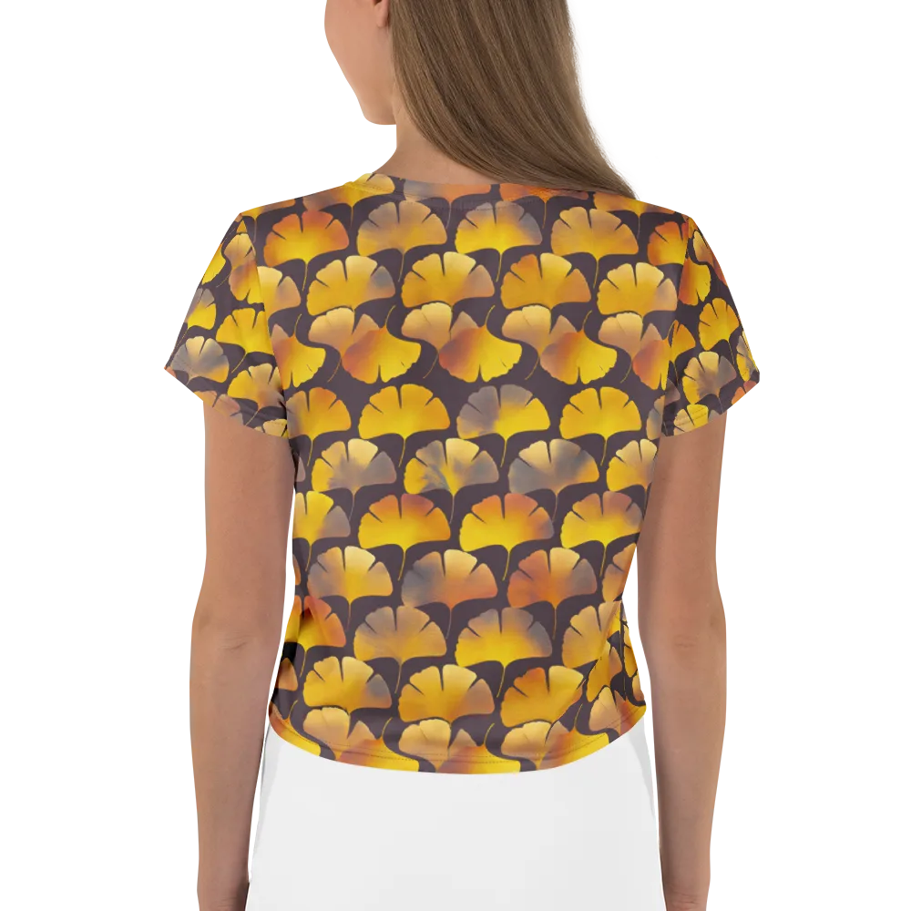 Gilded Ginkgo on Crop Tee — Back