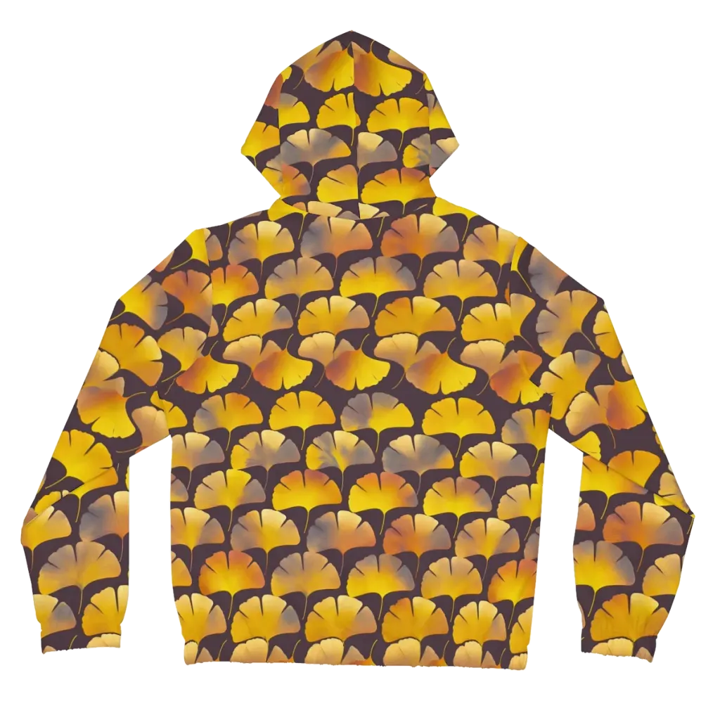 Gilded Ginkgo on Women's Full-Zip Hoodie — Back