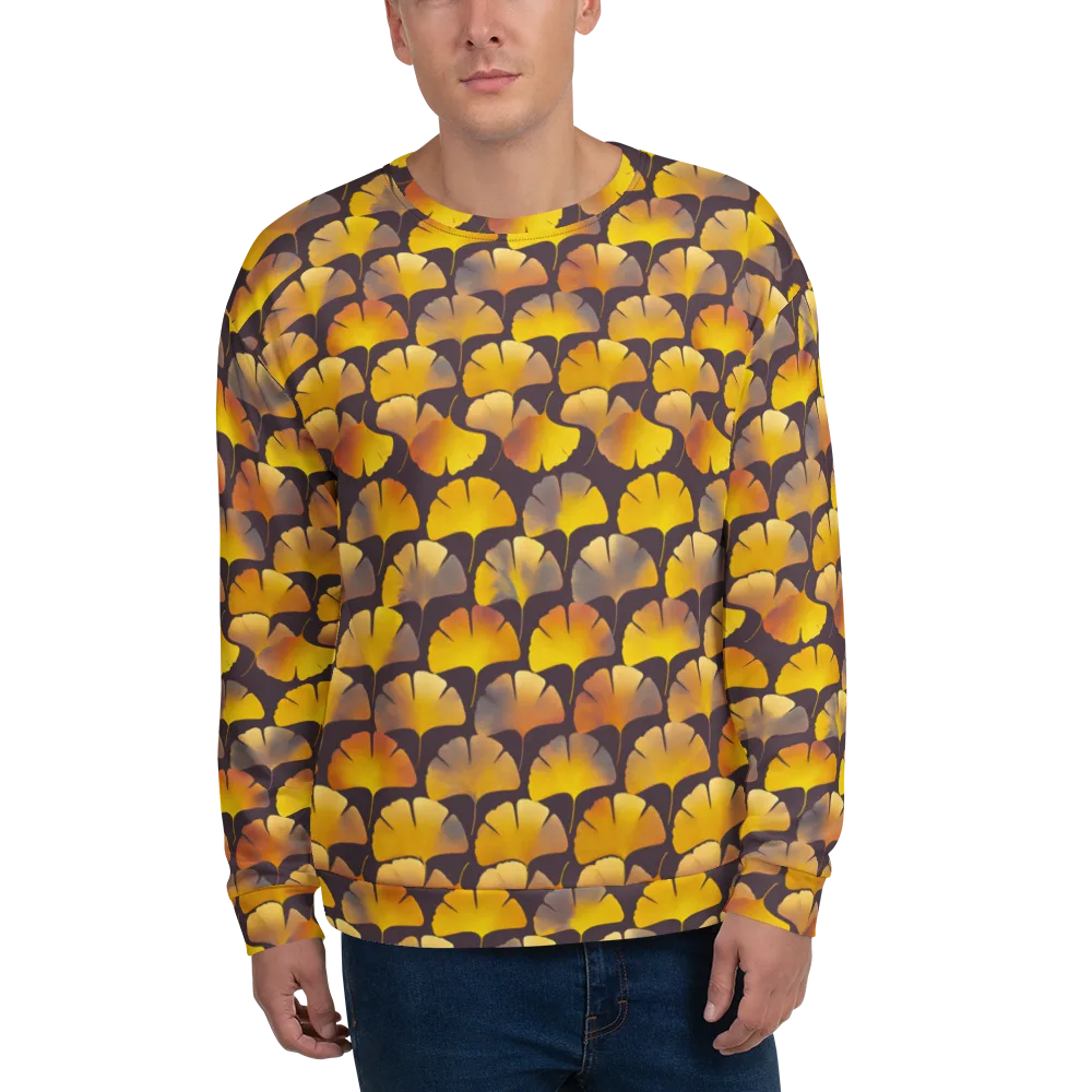 Gilded Ginkgo on Sweatshirt — Front