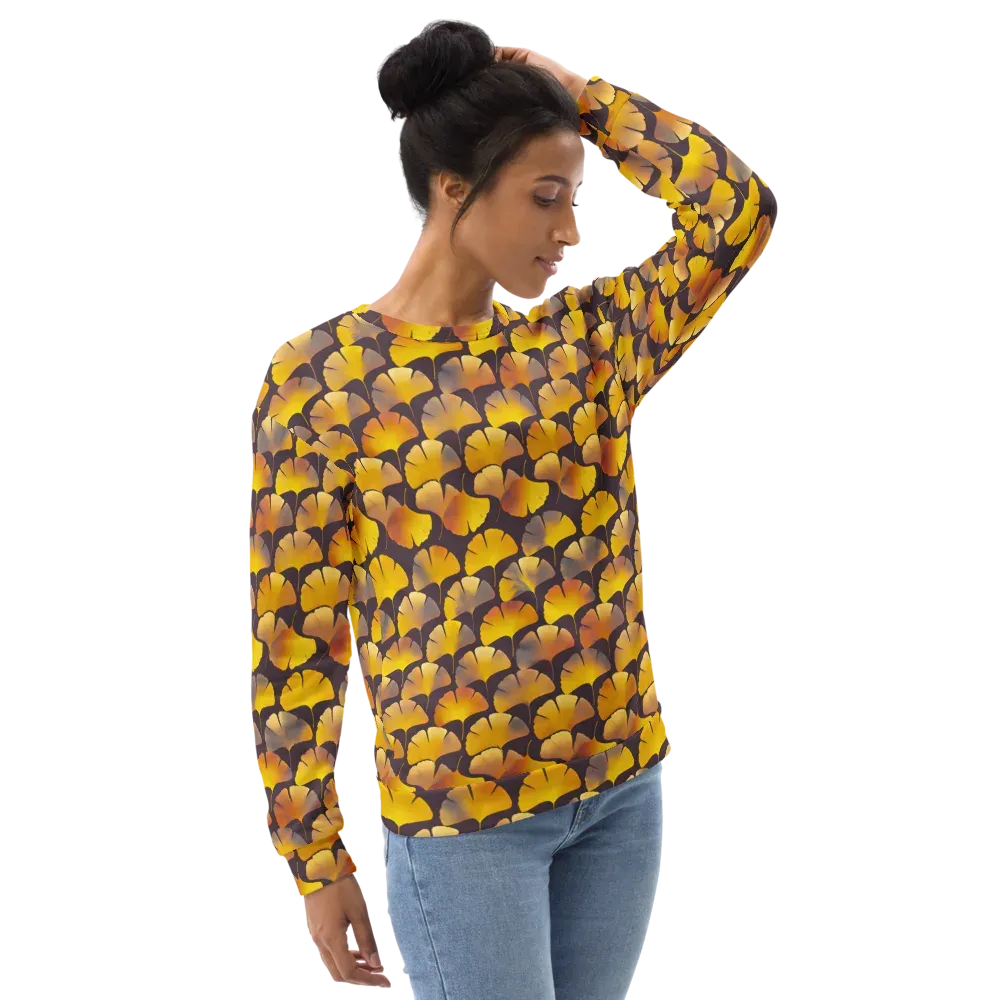 Gilded Ginkgo on Sweatshirt — Right Front