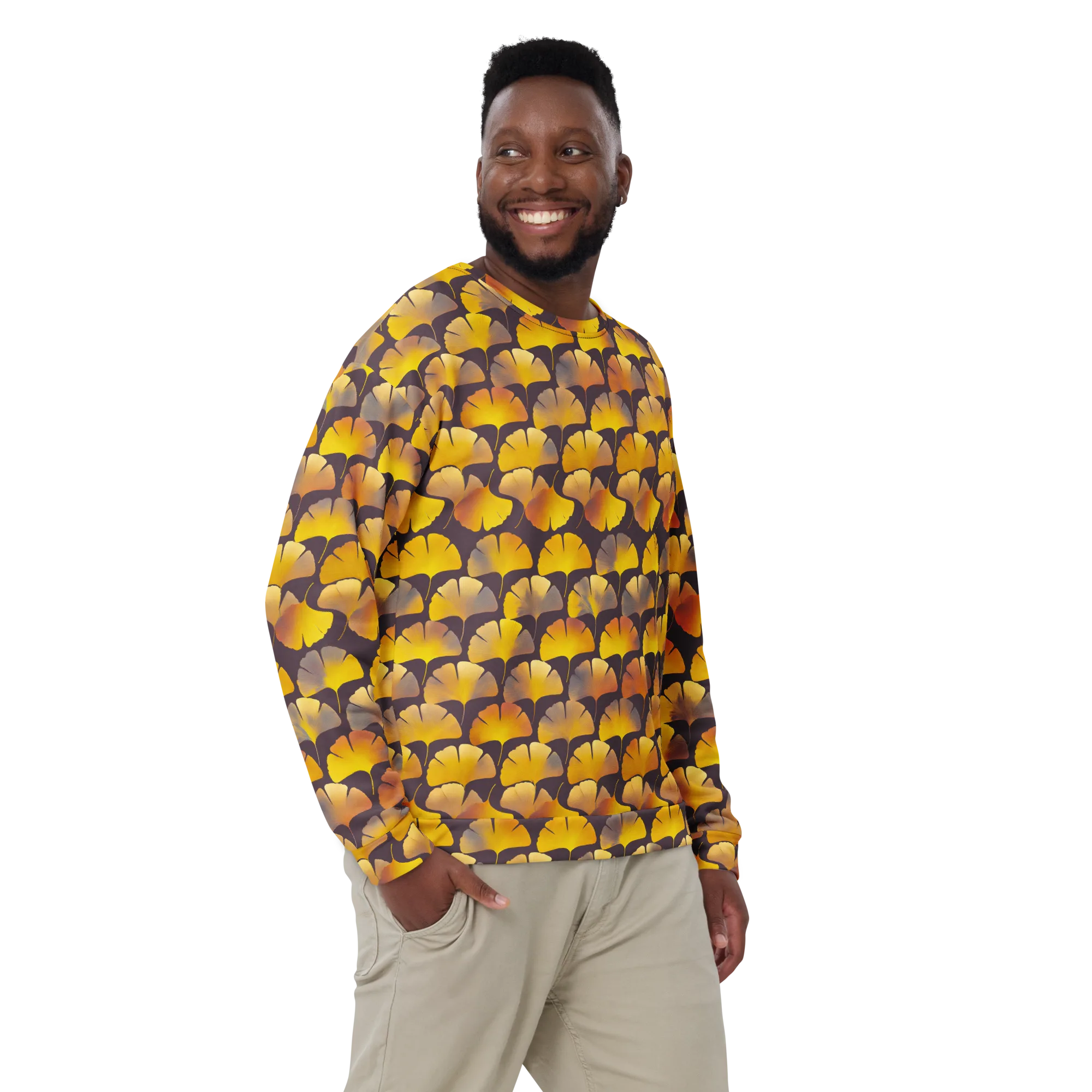 Gilded Ginkgo on Sweatshirt — Front