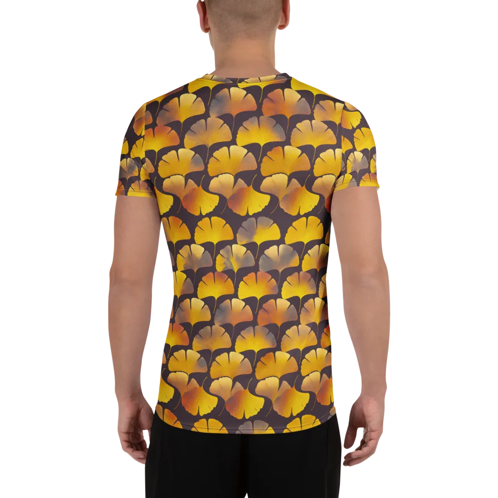 Gilded Ginkgo on Men's Athletic T-Shirt — Back