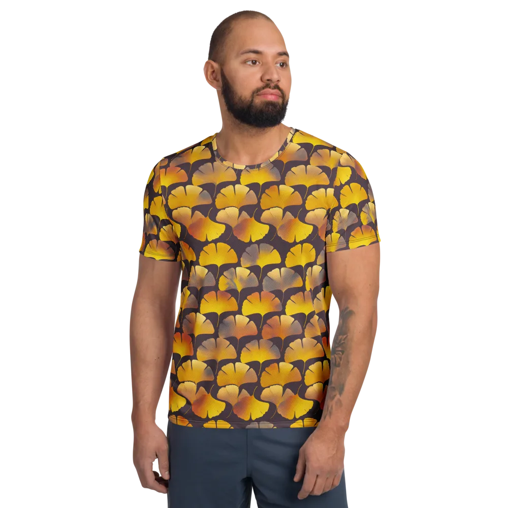 Gilded Ginkgo on Men's Athletic T-Shirt — Front