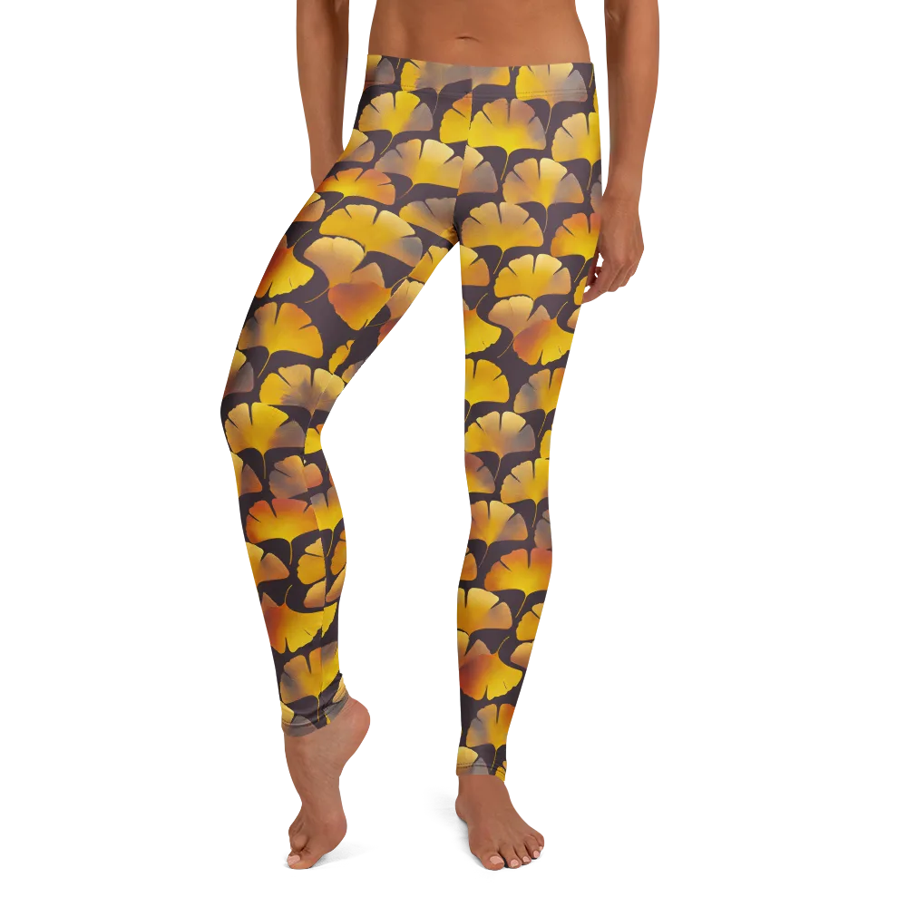 Gilded Ginkgo on Leggings — Front