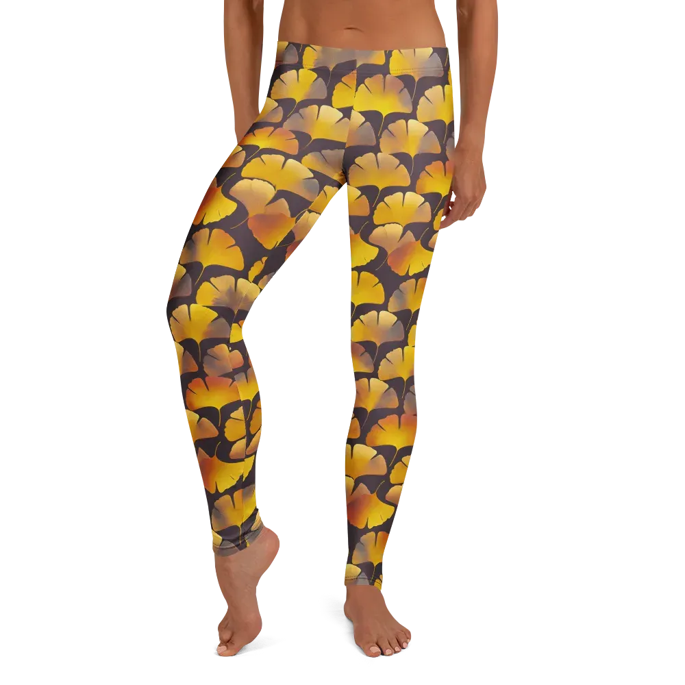 Gilded Ginkgo on Leggings — Front