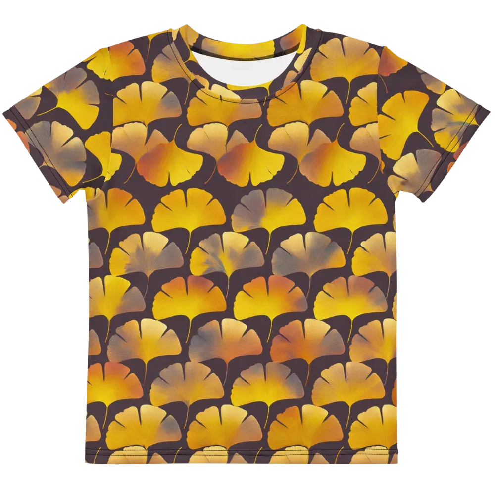 Gilded Ginkgo on Kids Crew Neck T-Shirt — Front