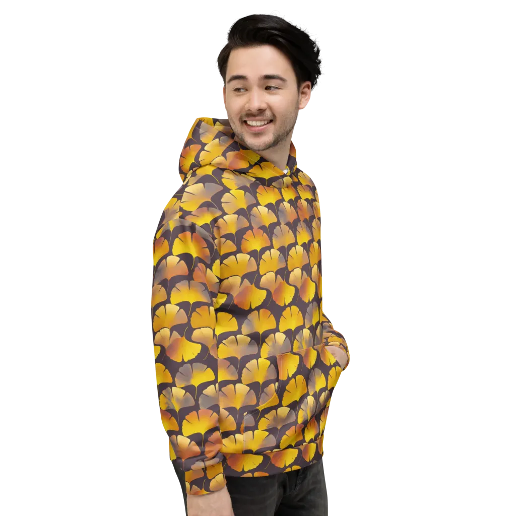 Gilded Ginkgo on Hoodie — Right