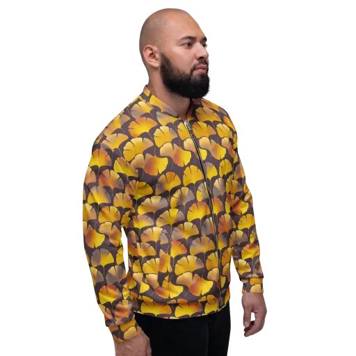 Gilded Ginkgo on a Bomber Jacket