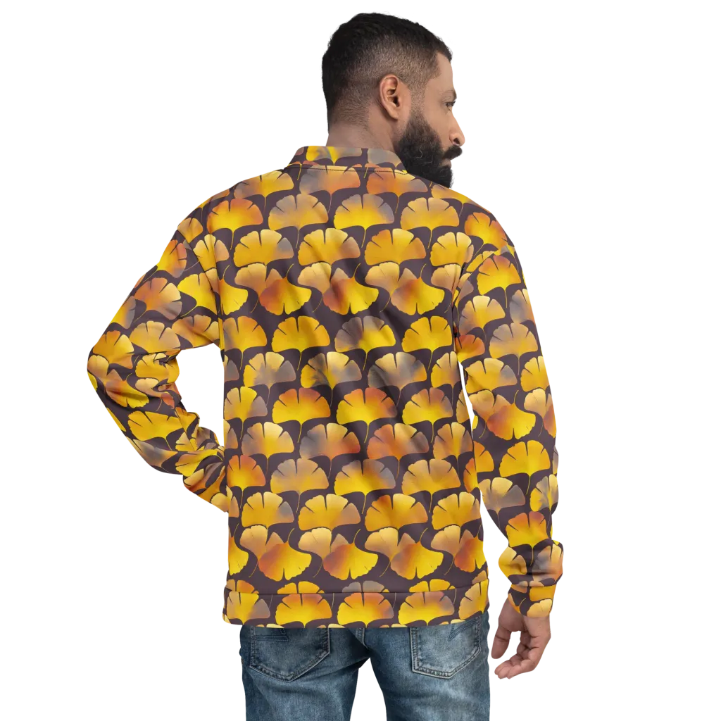 Gilded Ginkgo on Bomber Jacket — Back